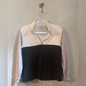 J. Crew Light Cream Half-Zip Pullover